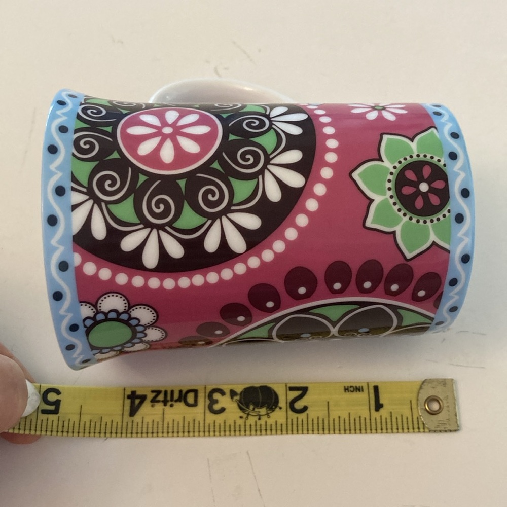 ❌last chance (deleting)❌ Vera Bradley mug CUPCAKES PINK mug ceramic cup paisley - Picture 9 of 11